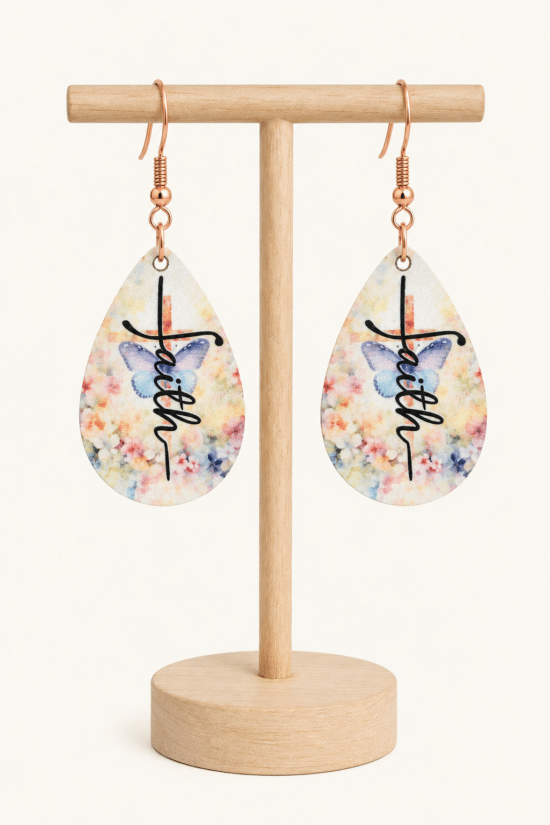 Boucles d'oreilles faith papillon