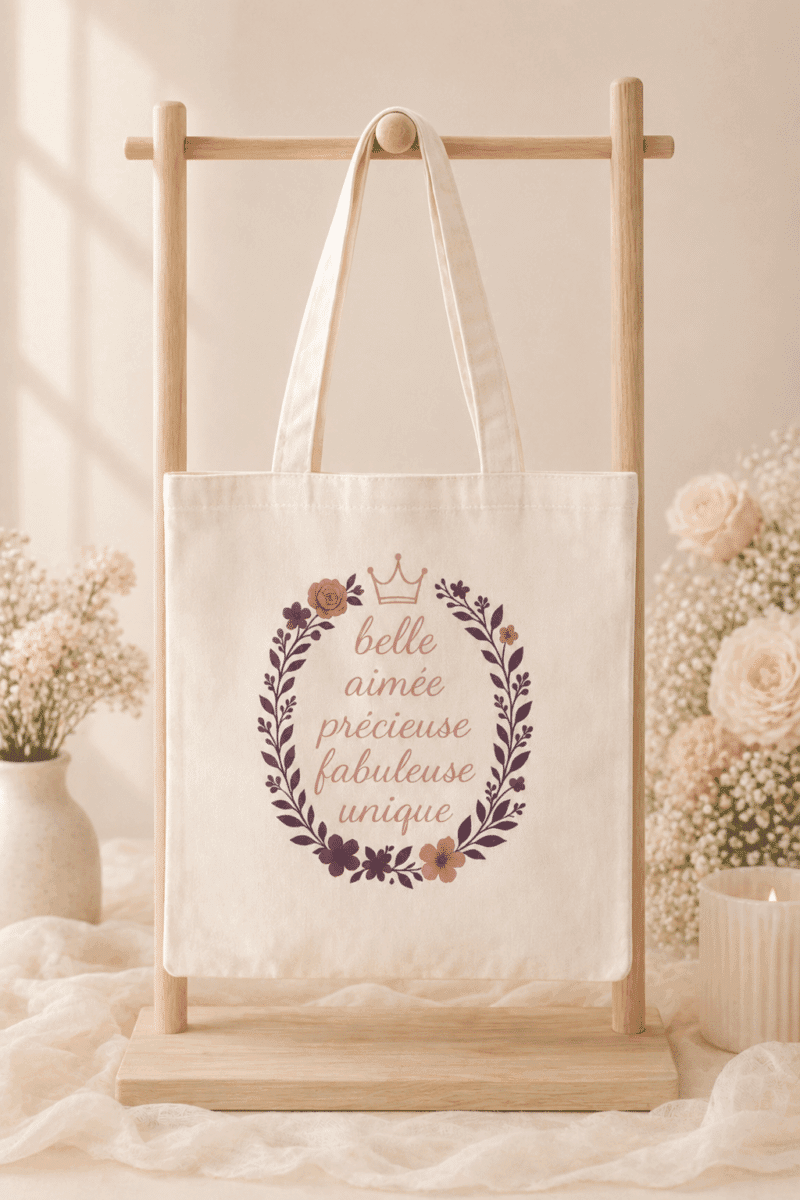 Tote bag « Belle, aimée »