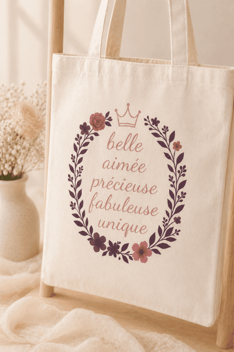 Tote bag belle aimee vue detail