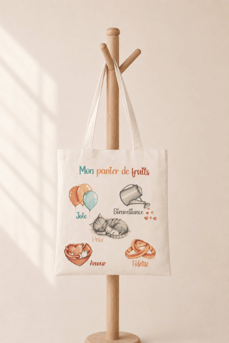Tote bag « Mon panier de fruits »