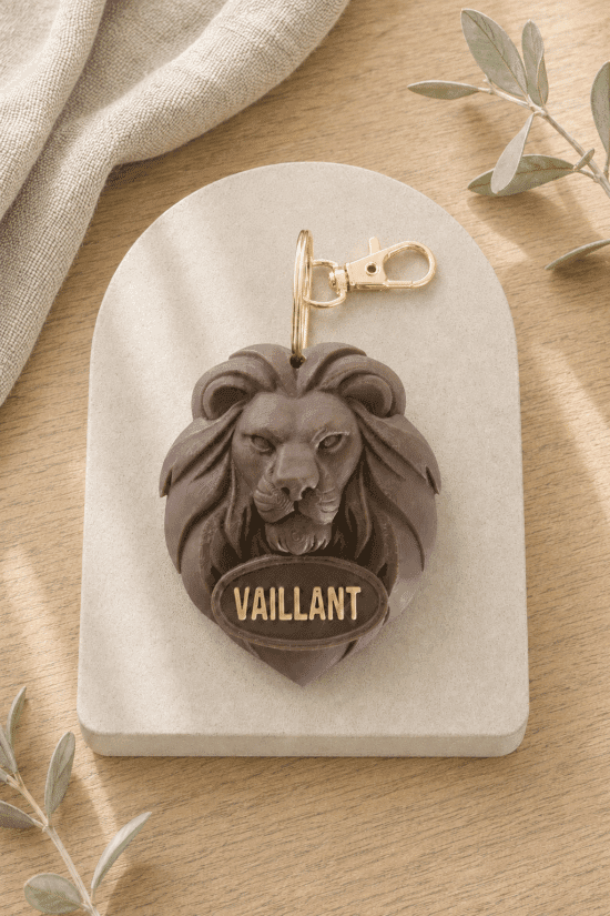 Porte-clés Lion Vaillant Crealyn